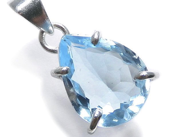 [Video][One of a kind] High Quality Sky Blue Topaz AAA Pendant Silver925 NO.26