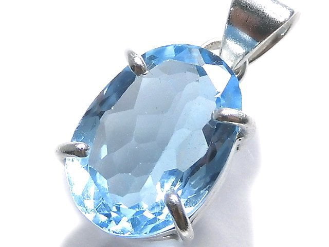 [Video][One of a kind] High Quality Sky Blue Topaz AAA Pendant Silver925 NO.29