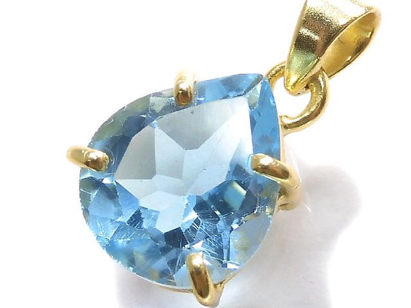 [Video][One of a kind] High Quality Sky Blue Topaz AAA Pendant 18KGP NO.34