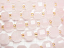 [Video]High Quality! Rose Quartz AA++ Cube Shape 8x8x8mm half or 1strand beads (aprx.15inch/36cm)