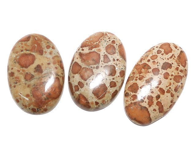 [Video][One of a kind] Asteroid Jasper Cabochon 3pcs Set NO.25