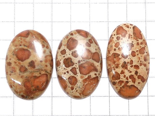 [Video][One of a kind] Asteroid Jasper Cabochon 3pcs Set NO.25