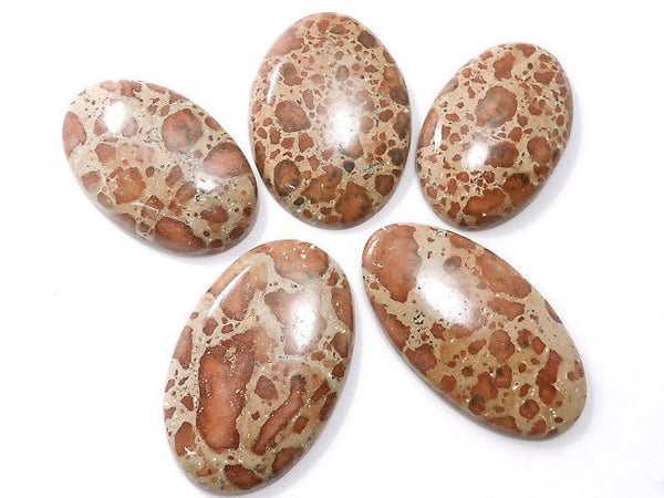 [Video][One of a kind] Asteroid Jasper Cabochon 5pcs Set NO.30