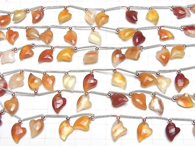 [Video] Mixed Carnelian Heart cut 1strand (8pcs)