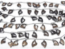 [Video]High Quality Smoky Quartz AAA Heart cut half or 1strand (8pcs)