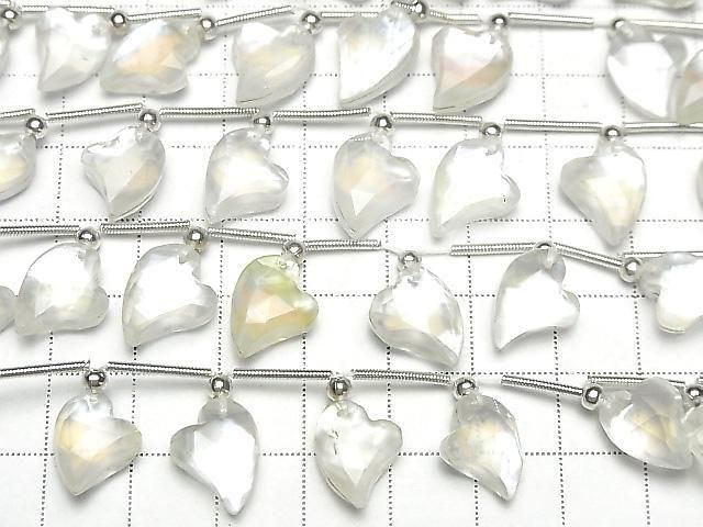 [Video] White Shell x Crystal AA++ Heart Cut Half or 1 Strand (8pcs)