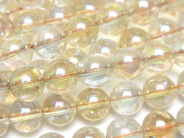 [Video] Flash Citrine Round 8mm half or 1strand beads (aprx.15inch/36cm)