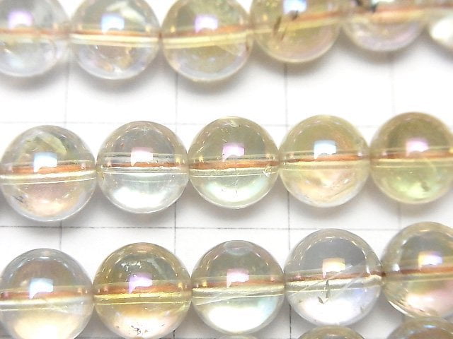 [Video] Flash Citrine Round 8mm half or 1strand beads (aprx.15inch/36cm)