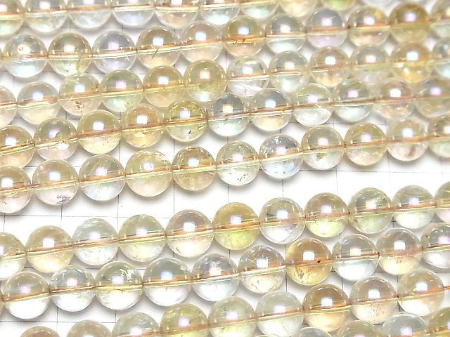 [Video] Flash Citrine Round 8mm half or 1strand beads (aprx.15inch/36cm)