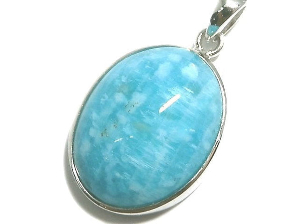 [Video][One of a kind] Amazonite AAA- Pendant Silver925 NO.1