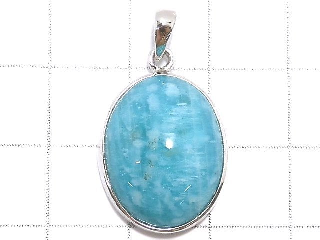 [Video][One of a kind] Amazonite AAA- Pendant Silver925 NO.1