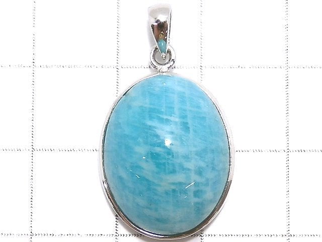 [Video][One of a kind] Amazonite AAA- Pendant Silver925 NO.2