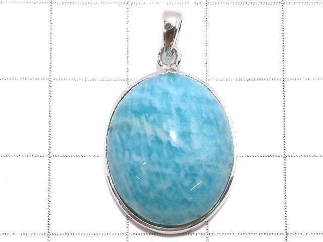 [Video][One of a kind] Amazonite AAA- Pendant Silver925 NO.3