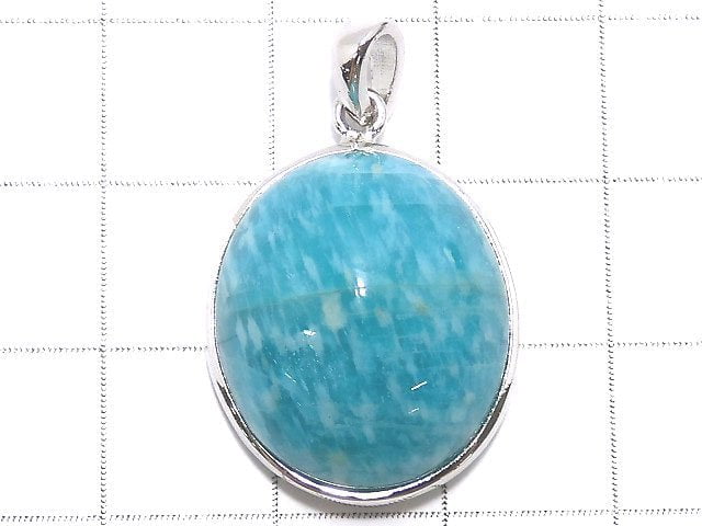 [Video][One of a kind] Amazonite AAA- Pendant Silver925 NO.8