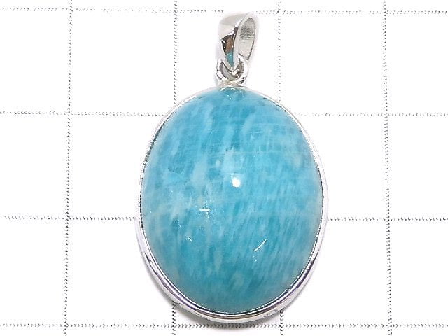 [Video][One of a kind] Amazonite AAA- Pendant Silver925 NO.9