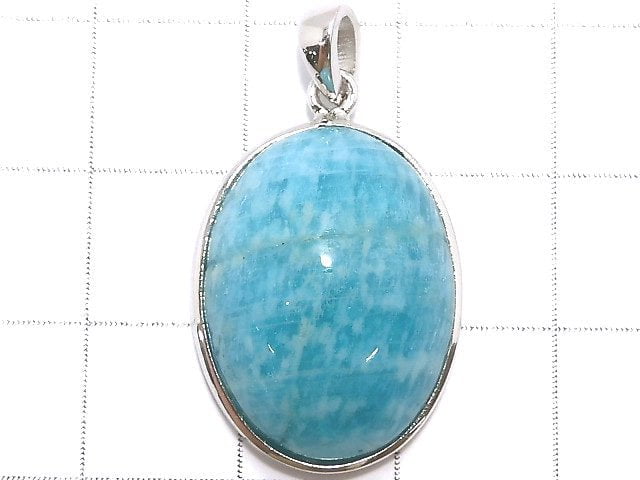 [Video][One of a kind] Amazonite AAA- Pendant Silver925 NO.10