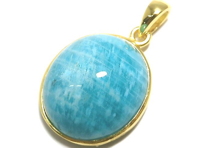 [Video][One of a kind] Amazonite AAA- Pendant 18KGP NO.11