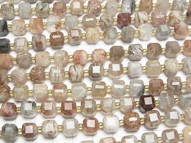 [Video]High Quality! Garden Quartz AA++ Cube Shape 8x8x8mm half or 1strand beads (aprx.15inch/36cm)