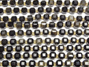 [Video]High Quality! Golden Obsidian AA++ Cube Shape 7x7x7mm 1strand beads (aprx.15inch/36cm)