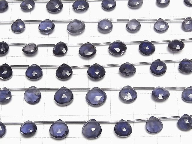 [Video]High Quality Iolite AA Chestnut Faceted Briolette 1strand (8pcs )