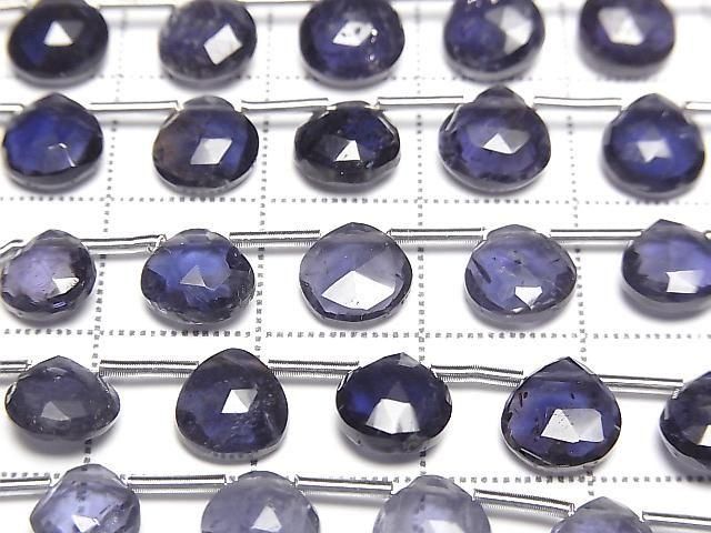 高品質堇青石 AA++ 栗色刻面水滴珠 1串 (13顆)