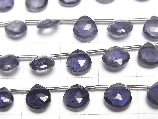 [Video]High Quality Iolite AA Chestnut Faceted Briolette 1strand (13pcs)