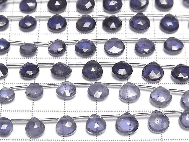 高品質堇青石 AA++ 栗色刻面水滴珠 1串 (13顆)