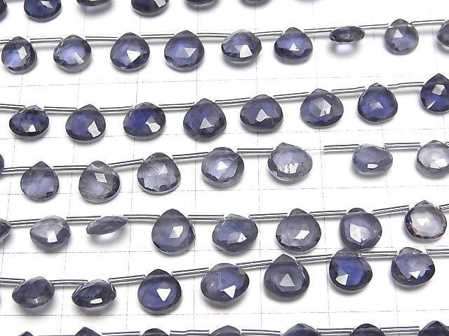 [Video]High Quality Iolite AA Chestnut Faceted Briolette 1strand (13pcs)