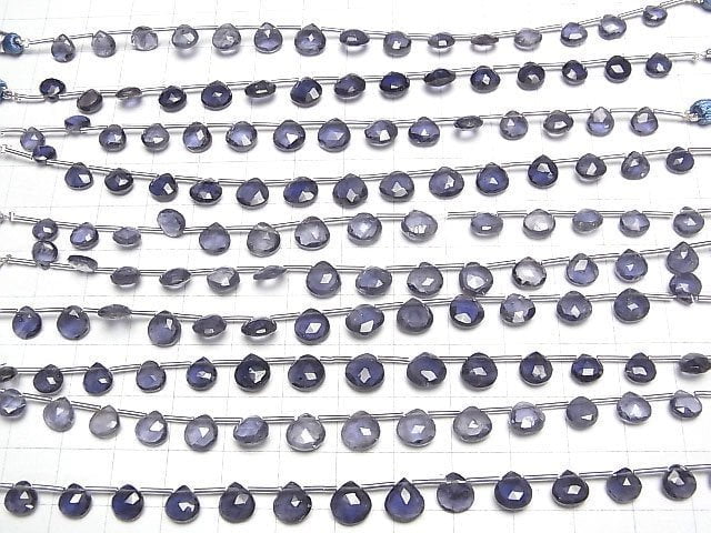 [Video]High Quality Iolite AA Chestnut Faceted Briolette 1strand (13pcs)