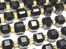 [Video]High Quality! Onyx Cube Shape 7x7x7mm 1strand beads (aprx.15inch/37cm)