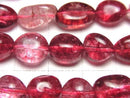 [Video] Pink color Cracked Crystal Nugget 1strand beads (aprx.15inch/38cm)
