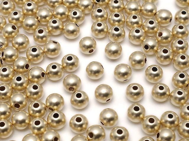 14KGF Sandblasted Round [2mm][3mm][4mm] 5pcs