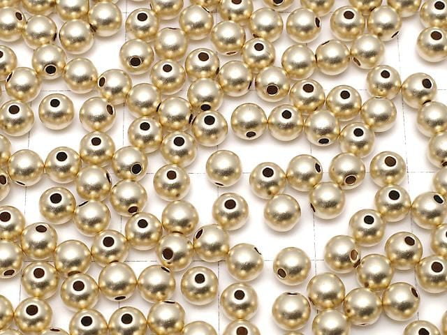 14KGF Sandblasted Round [2mm][3mm][4mm] 5pcs