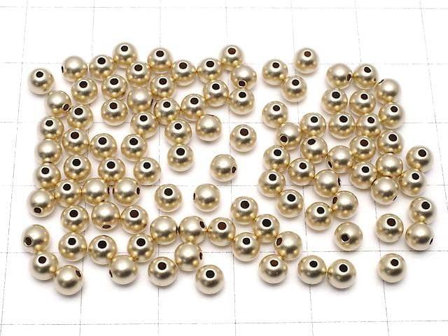 14KGF Sandblasted Round [2mm][3mm][4mm] 5pcs