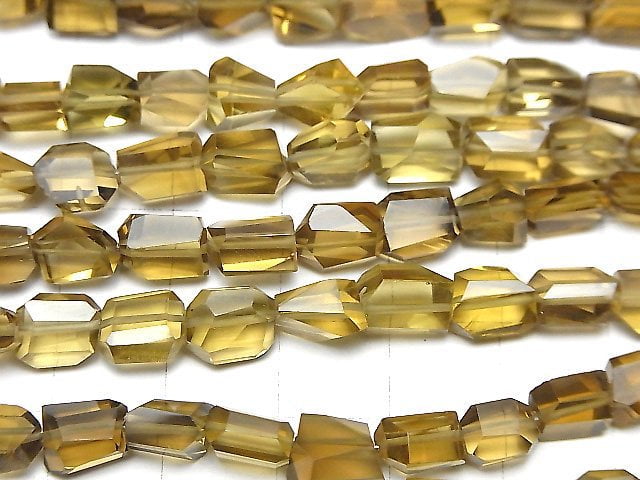 [Video]High Quality Beer Crystal Quartz AAA- Faceted Nugget half or 1strand beads (aprx.7inch/18cm)