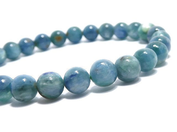 [Video][One of a kind] Kyanite in Fuchsite Round 6.5mm Bracelet NO.13