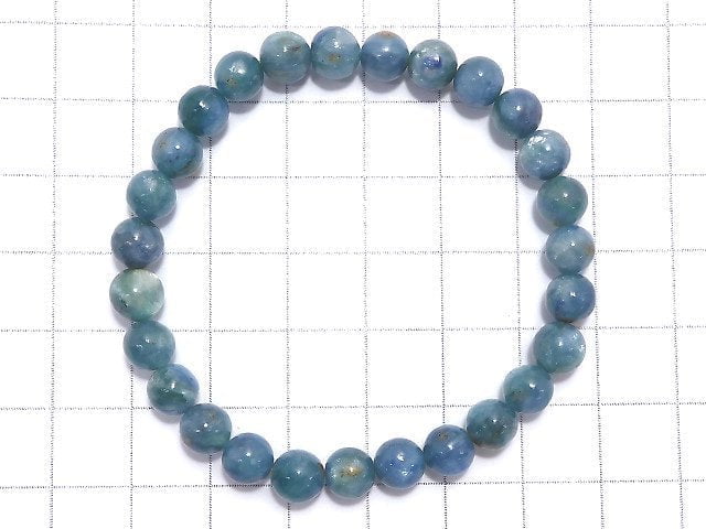 [Video][One of a kind] Kyanite in Fuchsite Round 6.5mm Bracelet NO.13