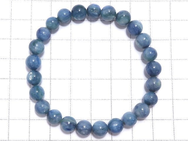 [Video][One of a kind] Kyanite in Fuchsite Round 7mm Bracelet NO.21