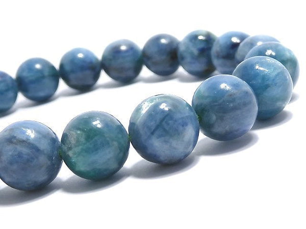 [Video][One of a kind] Kyanite in Fuchsite Round 10mm Bracelet NO.23