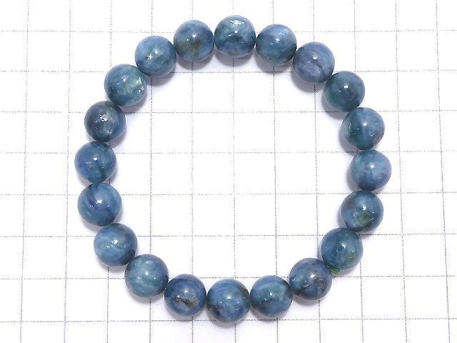 [Video][One of a kind] Kyanite in Fuchsite Round 10mm Bracelet NO.23