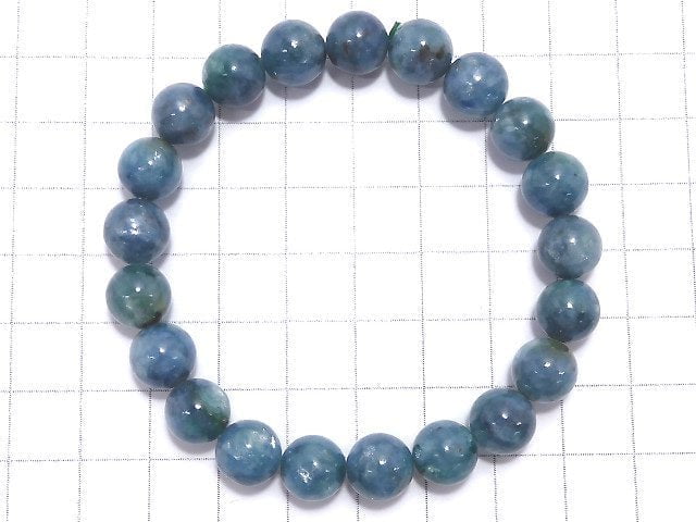 [Video][One of a kind] Kyanite in Fuchsite Round 9.5mm Bracelet NO.25