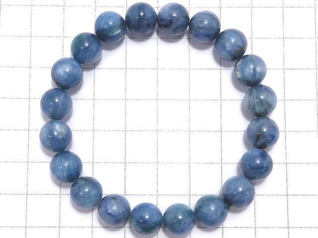 [Video][One of a kind] Kyanite in Fuchsite Round 10mm Bracelet NO.26