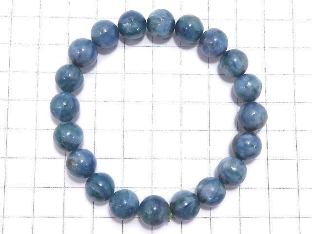 [Video][One of a kind] Kyanite in Fuchsite Round 10mm Bracelet NO.27