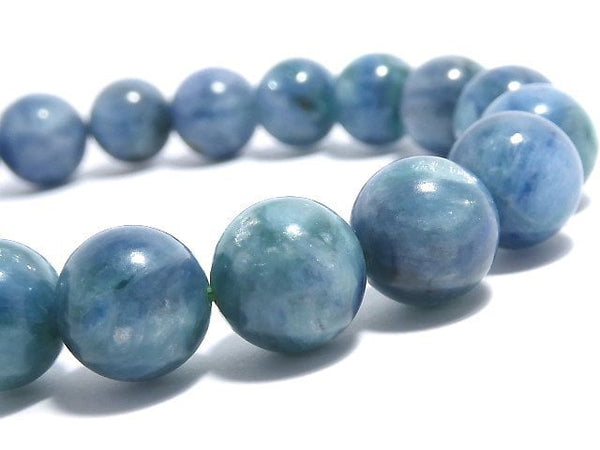 [Video][One of a kind] Kyanite in Fuchsite Round 10mm Bracelet NO.28