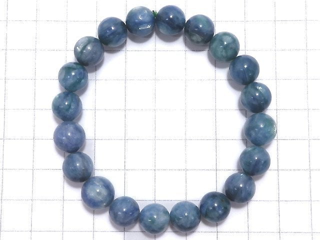 [Video][One of a kind] Kyanite in Fuchsite Round 10mm Bracelet NO.28