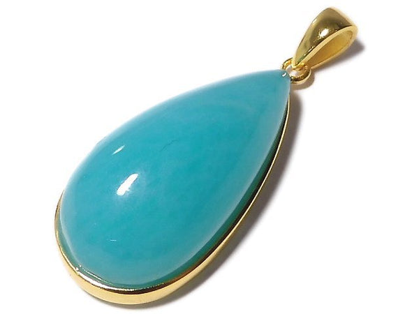 [Video][One of a kind] Amazonite Silica AA++ Pendant 18KGP NO.102