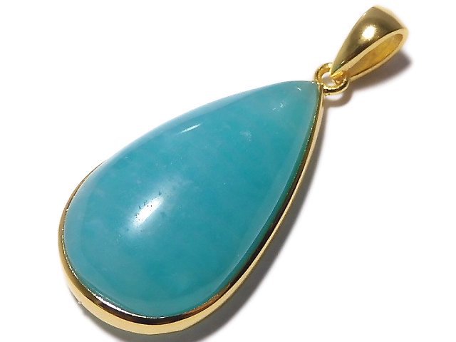 [Video][One of a kind] Amazonite Silica AA++ Pendant 18KGP NO.103