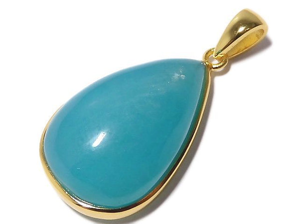 [Video][One of a kind] Amazonite Silica AA++ Pendant 18KGP NO.107