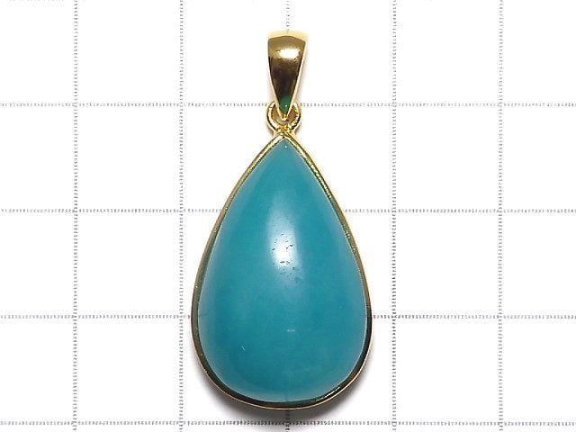 [Video][One of a kind] Amazonite Silica AA++ Pendant 18KGP NO.107