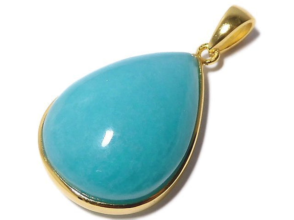 [Video][One of a kind] Amazonite Silica AA++ Pendant 18KGP NO.108